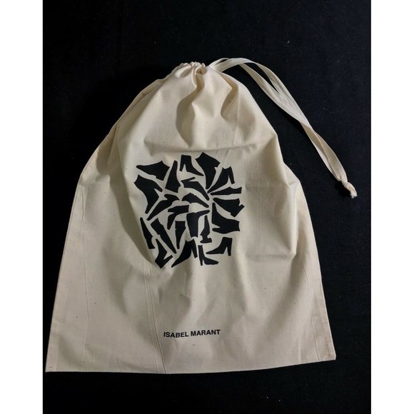 Isabel Marantz Dust Bag Storage Pouch Beige Black 11.8¨ x 14.5" - Picture 5 of 5